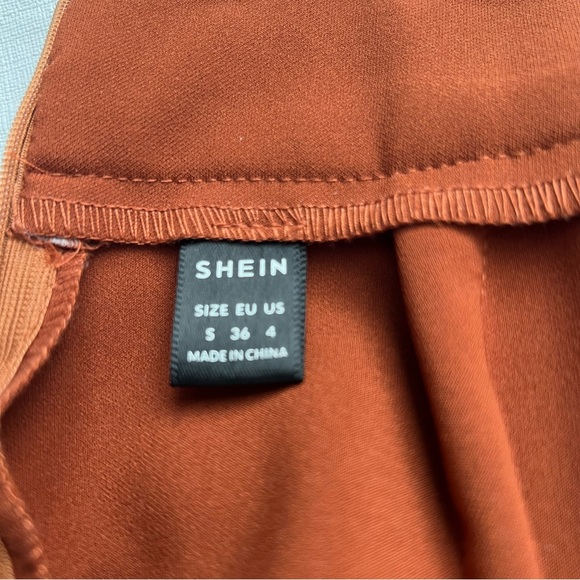 Shein Wide Leg Dress Pants Size 4 Rust - Picture 10 of 11